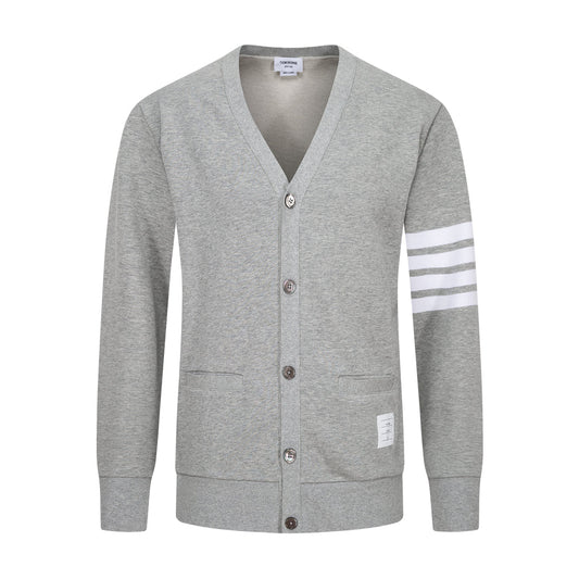 4-Bar Button Cardigan Sweatshirt