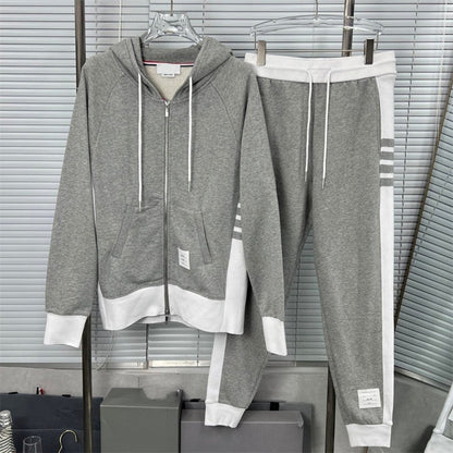 4-Bar Four-striped couple sweatshirt suit