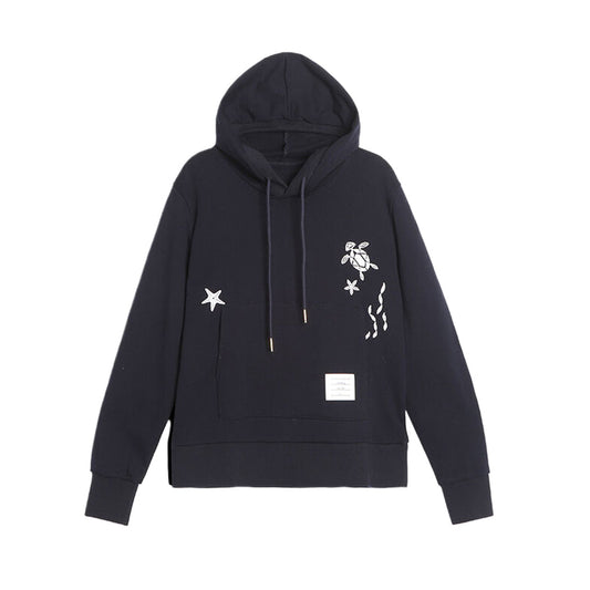 4-Bar embroidery Hoodies