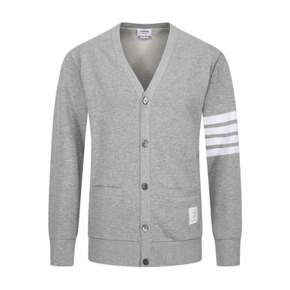 4-Bar Button Cardigan Sweatshirt