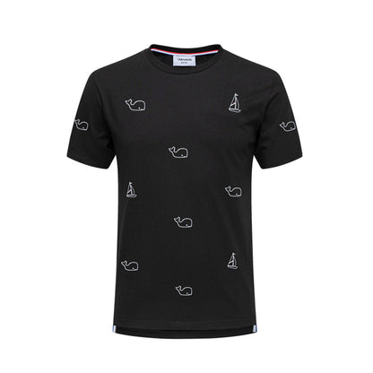 4-Bar Whale print T-shirt