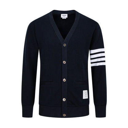 4-Bar Button Cardigan Sweatshirt