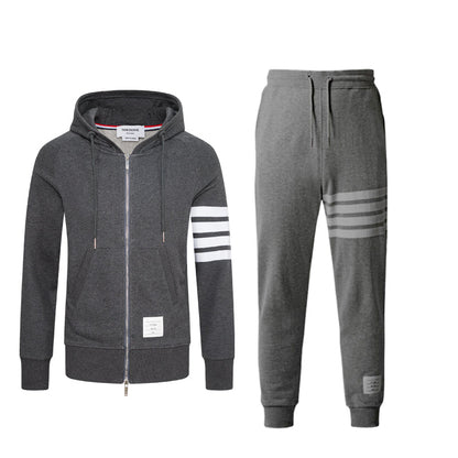 4-Bar Couple Hoodies